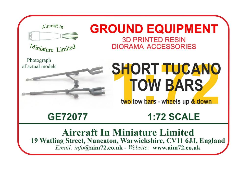 AIM - Ground Equipment GE72077 1:72 Tucano tow bars