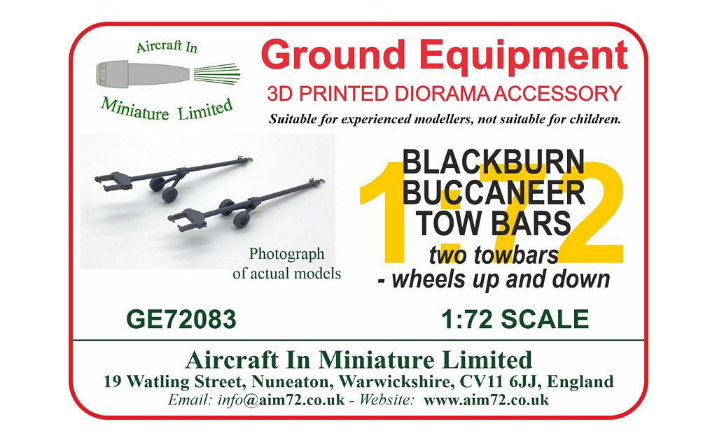 AIM - Ground Equipment GE72083 1:72 Blackburn Buccaneer S.2B/S.2C tow bars