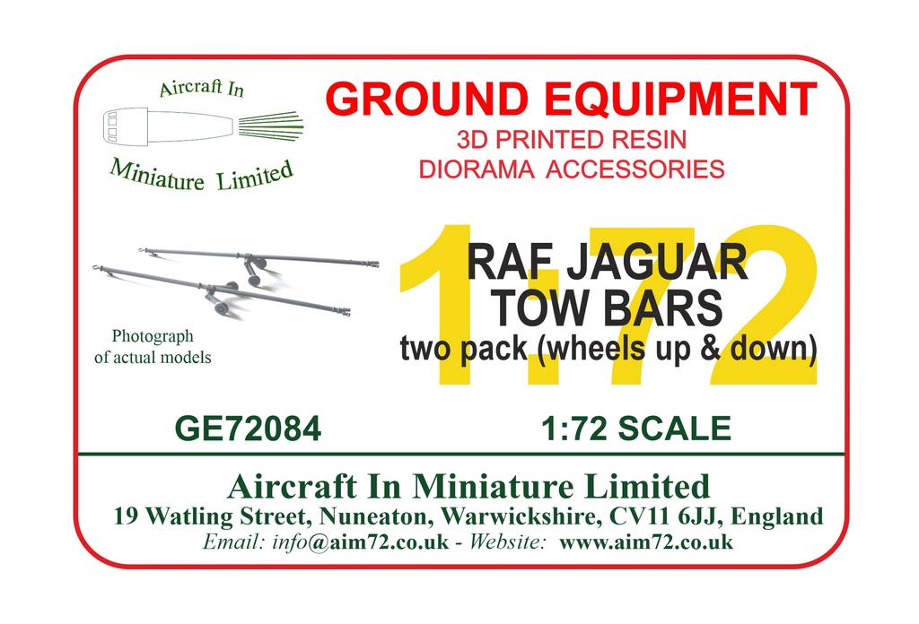 AIM - Ground Equipment GE72084 1:72 RAF Sepecat Jaguar tow bars
