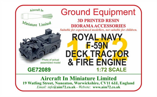 AIM - Ground Equipment GE72089 1:72 Royal Navy F-59N deck tractor & fire engine .
