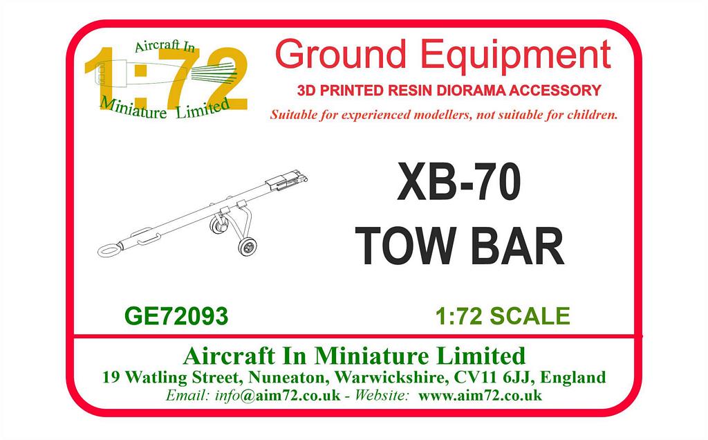 AIM - Ground Equipment GE72093 1:72 XB-70 Tow Bar