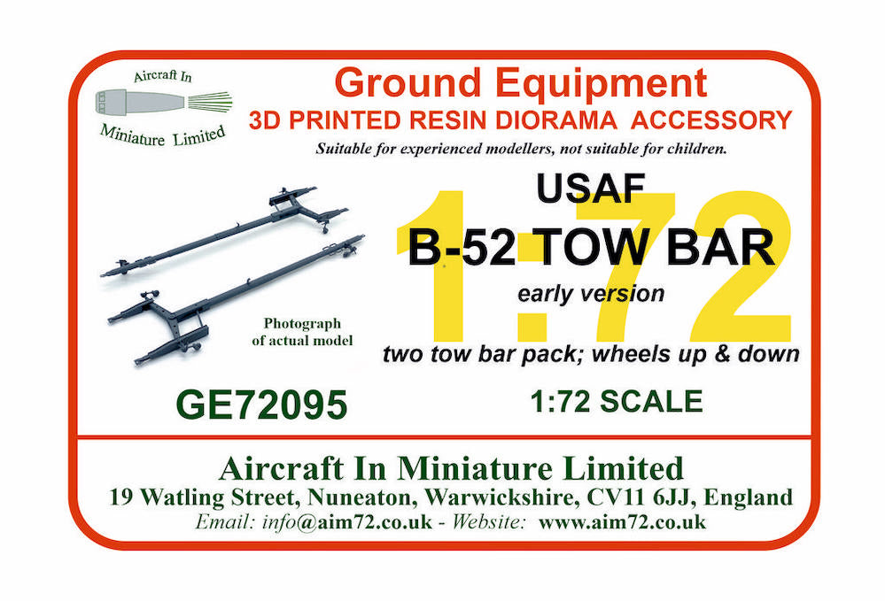AIM - Ground Equipment GE72095E 1:72 Boeing B-52 tow bar early version x 2 in a pack