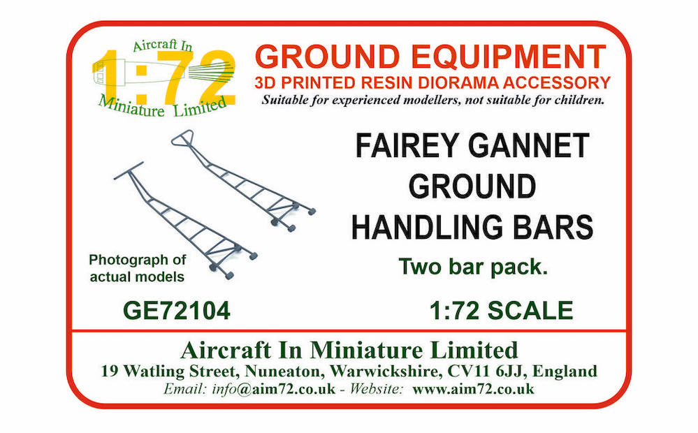 AIM - Ground Equipment GE72104 1:72 Fairey Gannet ground handling bars