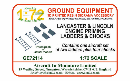 AIM - Ground Equipment GE72114 1:72 Avro Lancaster priming ladders and chocks