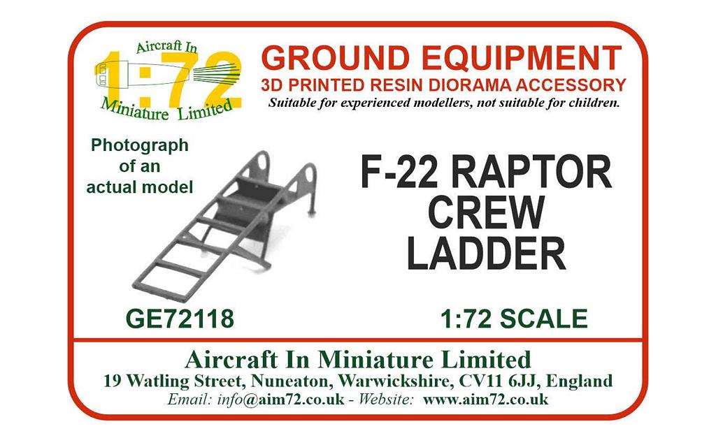 AIM - Ground Equipment GE72118 1:72 Lockheed-Martin F-22 Raptor crew ladder