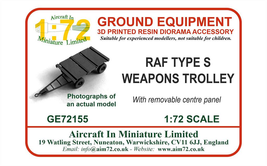 AIM - Ground Equipment GE72155 1:72 RAF Type S Weapons Trolley
