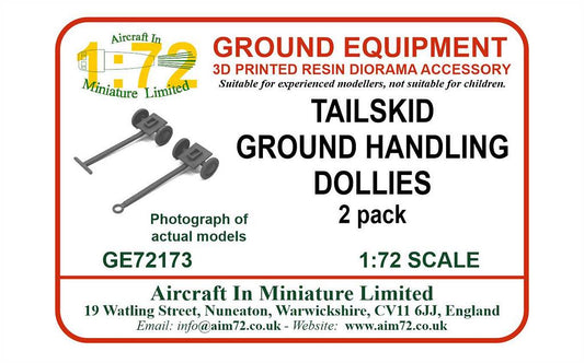 AIM - Ground Equipment GE72173 1:72 Tailskid Ground Handling Dollies (2 Pack)