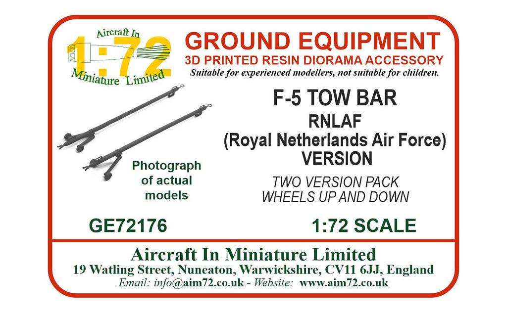AIM - Ground Equipment GE72176 1:72 F-5 RNLAF Tow Bar