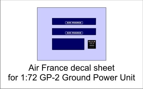 AIM - Ground Equipment Decals GED72021B 1:72 Air France decal sheet for 1:72 Auto Diesel GP-2 Ground Power Unit.   17.htm