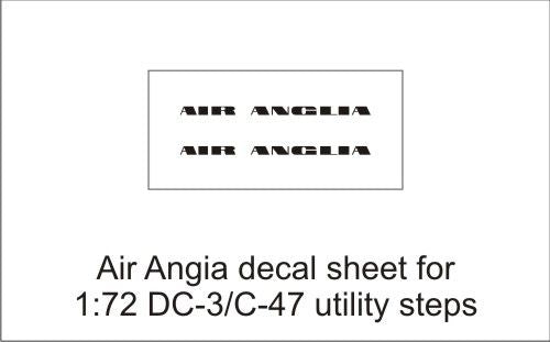 AIM - Ground Equipment Decals GED72041A 1:72 Air Anglia Decal Sheet for DC-3/C-47 Utility Steps