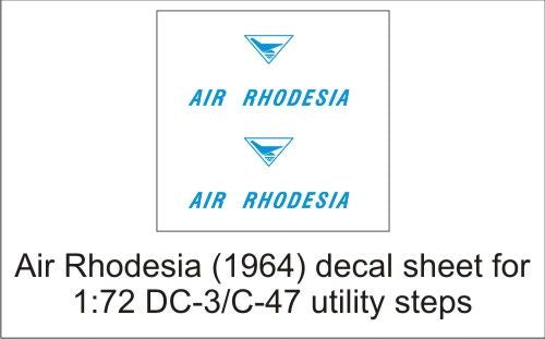 AIM - Ground Equipment Decals GED72041B 1:72 Air Rhoedesia (1964) Decal Sheet for DC-3/C-47 Utility Steps
