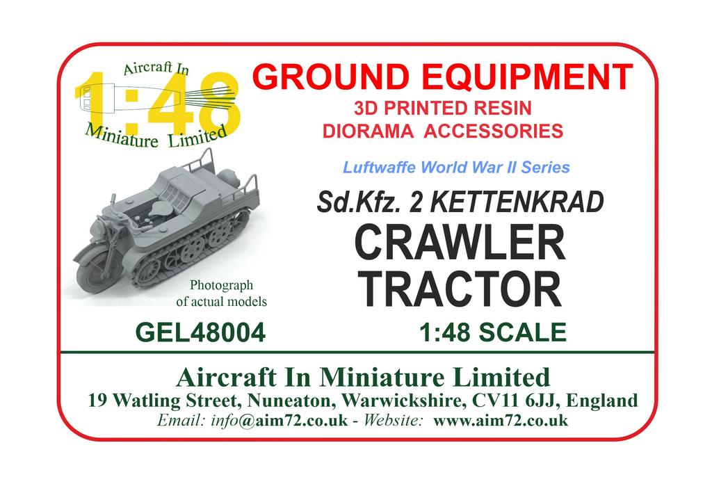 AIM - Ground Equipment GEL48004 1:48 Kettenkrad Sd Kfz. 2 - Luftwaffe Half-track Tractor - WWII 3d-printed