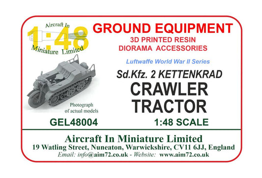 AIM - Ground Equipment GEL48004 1:48 Kettenkrad Sd Kfz. 2 - Luftwaffe Half-track Tractor - WWII 3d-printed