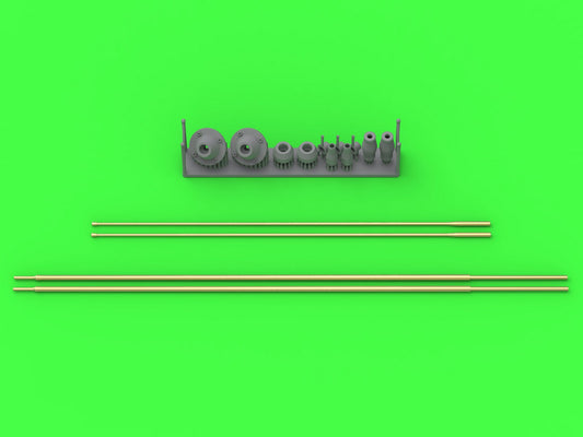 Master GM-16-007 1:16 Antenna Comrod VHF3088VM - used on Leopard 2 A7V and other vehicles (2pcs) - STRAIGHT version