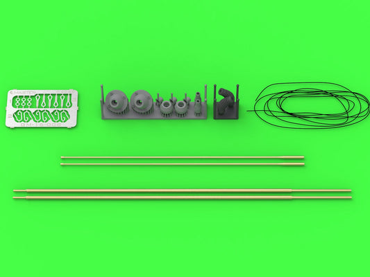 Master GM-16-008 1:16 Antenna Comrod VHF3088VM - used on Leopard 2 A7V and other vehicles (2pcs) - TILTED version