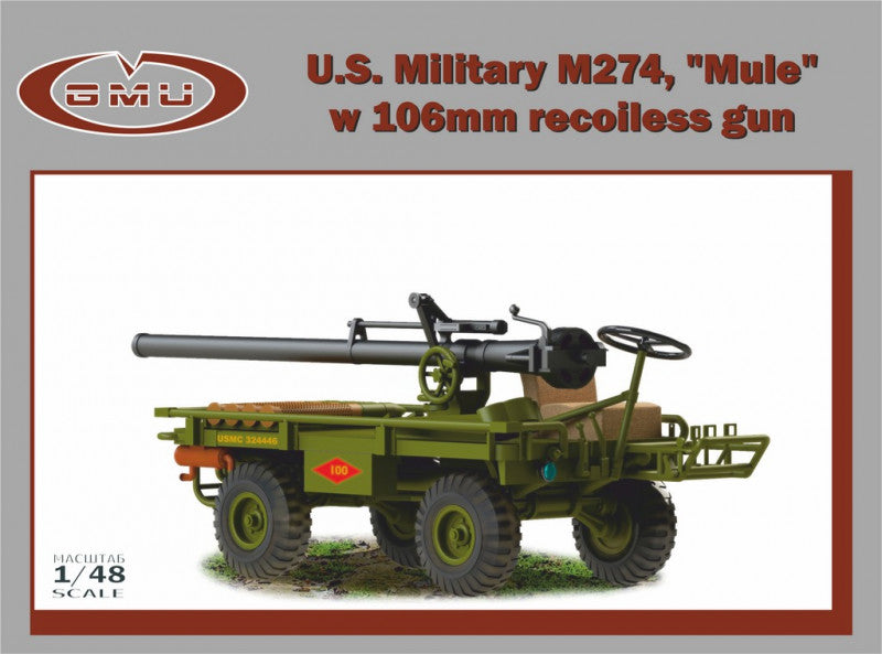 GMU 48006 1:48 'Mule' M274 U.S. Military with 106mm Recoilless Gun