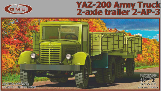 GMU 72001 1:72 YAZ-200 Army Truck with 2-Axle Trailer 2-AP-3