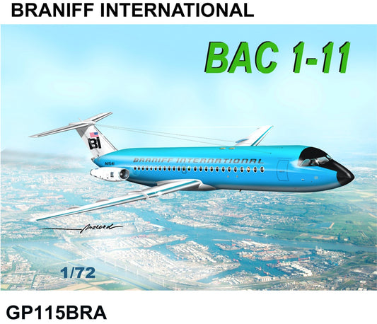 Mach 2 GP115BRA 1:72 BAC 1-11 Braniff International