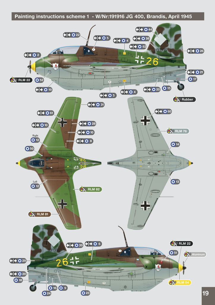 GasPatch Models 72317 1:72 Messerschmitt Me-163B 'Komet' 3D-printed
