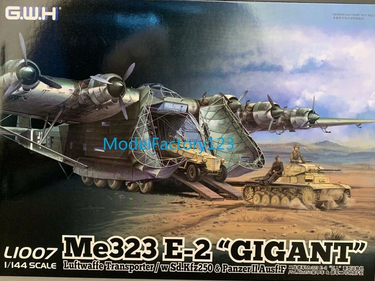 Great Wall Hobby L1007 1:144 Messerschmitt Me-323E-2 'Gigant' with Sd.Kfz.250, Sd.Kfz.121 and Pz.Kpfw.II Ausf.F