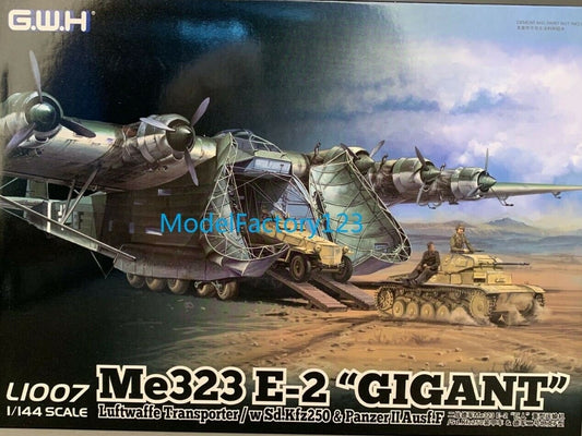 Great Wall Hobby L1007 1:144 Messerschmitt Me-323E-2 'Gigant' with Sd.Kfz.250, Sd.Kfz.121 and Pz.Kpfw.II Ausf.F