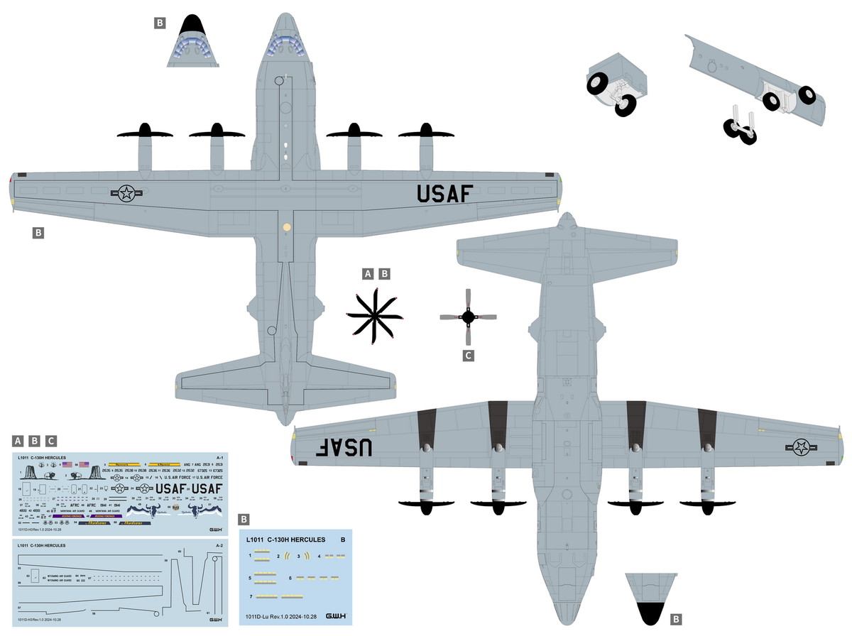 Great Wall Hobby L1011 1:144 Lockheed C-130H Hercules USAF