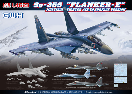 Great Wall Hobby L4823 1:48 Sukhoi Su-35S 'Flanker E' Multi-Role Fighter Air to Surface Version