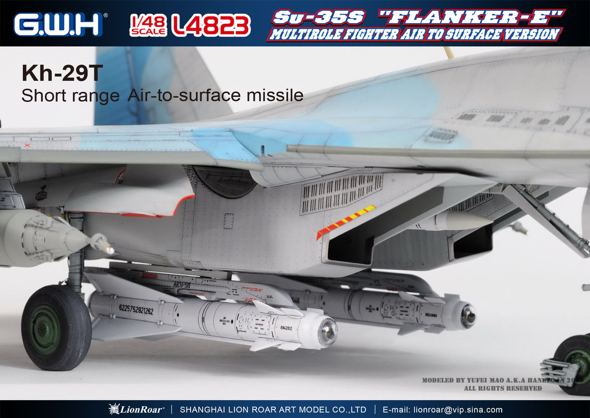 Great Wall Hobby L4823 1:48 Sukhoi Su-35S 'Flanker E' Multi-role Fighter Air to Surface Version
