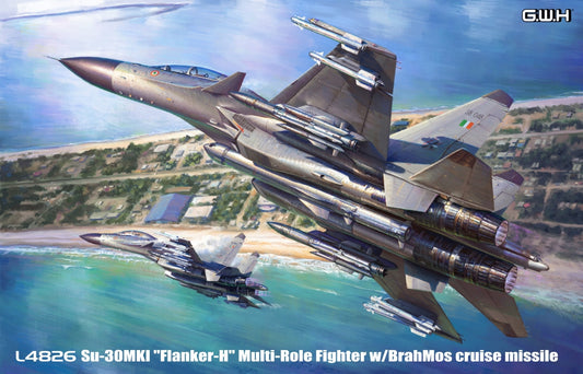 Great Wall Hobby L4826 1:48 Sukhoi Su-30MKI 'Flanker-H' Multi-Role Fighter w/BrahMos Cruise Missile