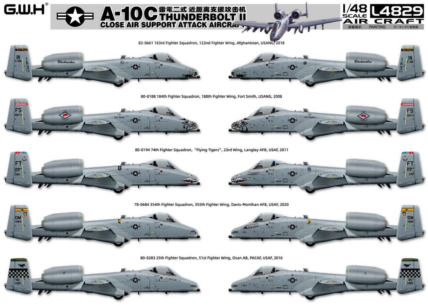 Great Wall Hobby L4829 1:48 Fairchild A-10C Thunderbolt II