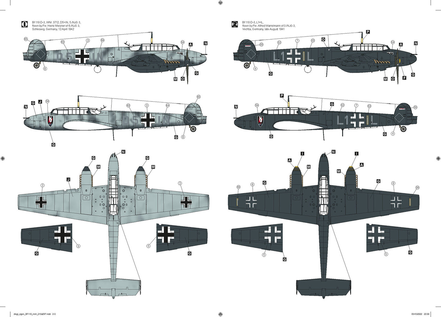 Hobby 2000 32007 1:32 Messerschmitt Bf110D