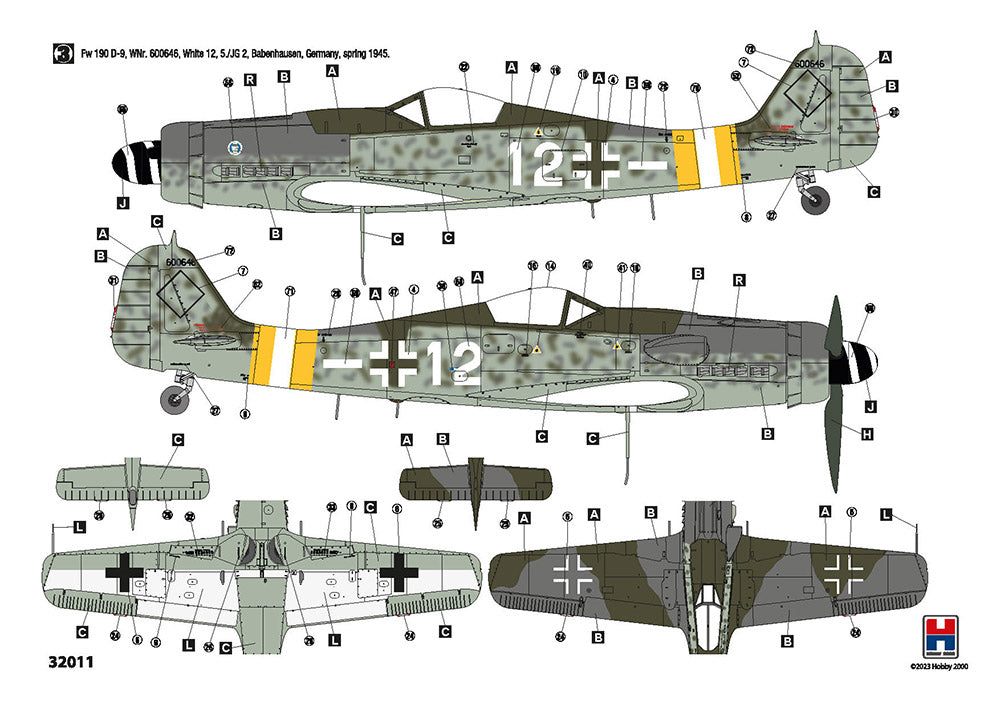 Hobby 2000 32011 1:32 Focke-Wulf Fw-190D-9 Mid Production