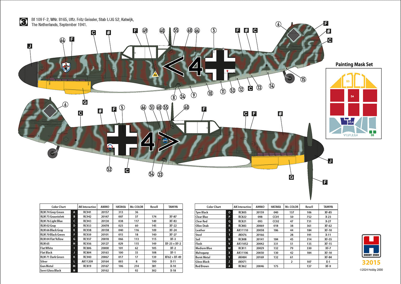 Hobby 2000 32015 1:32 Messerschmitt Bf-109F-2 Western Front