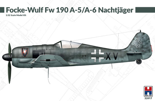 Hobby 2000 32017 1:32 Focke-Wulf Fw-190A-5/A-6 Nachtjager Hasegawa + Cartograf + Masks