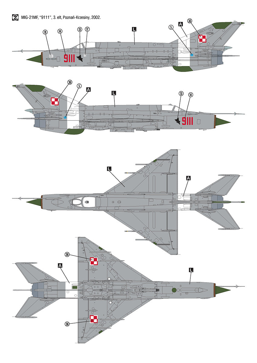 Hobby 2000 32019 1:32 Mikoyan MiG-21MF Polish Air Force
