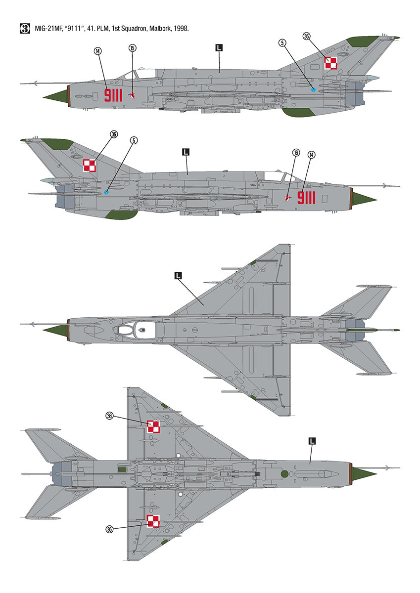 Hobby 2000 32019 1:32 Mikoyan MiG-21MF Polish Air Force
