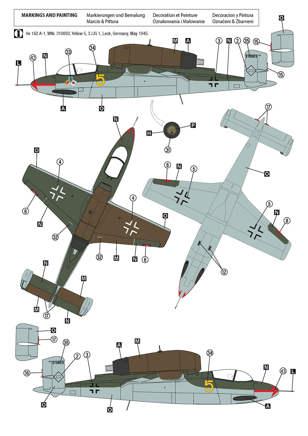 Hobby 2000 32021 1:32 Heinkel He-162A-1 Salamander