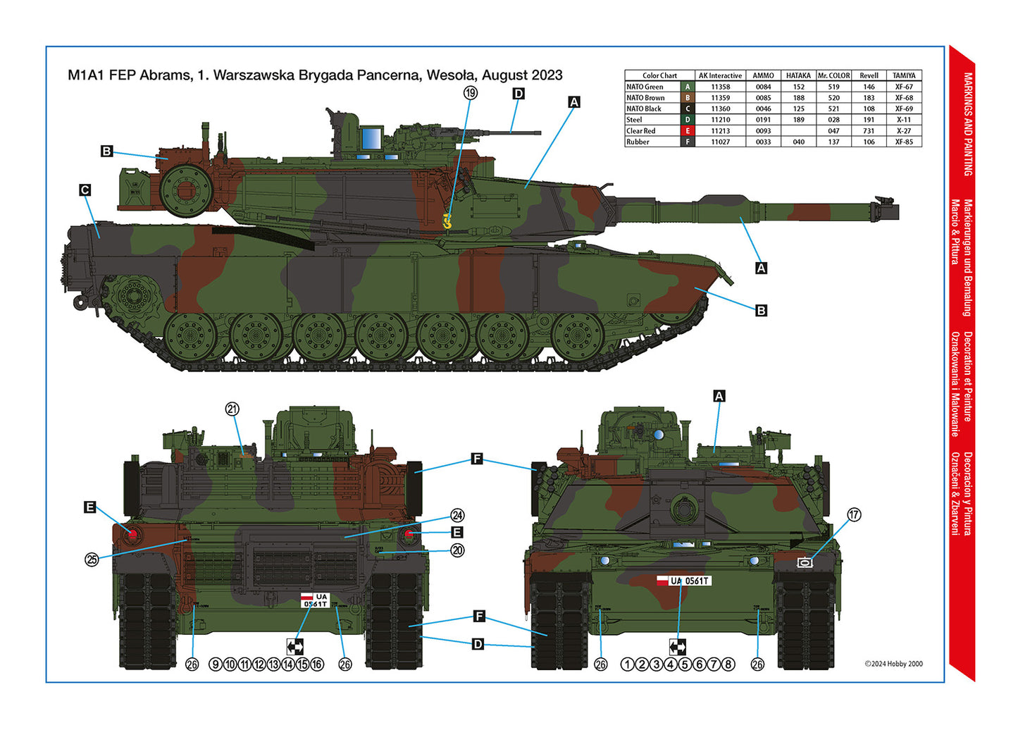 Hobby 2000 35007 1:35 M1A1 FEP Abrams - Polish Army MBT