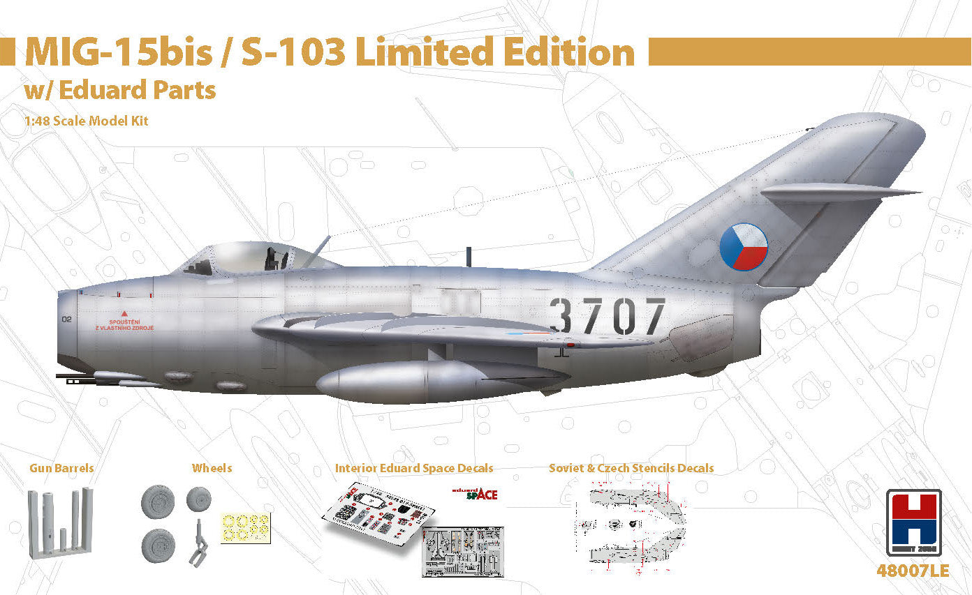 Hobby 2000 K48007LE 1:48 Mikoyan MiG-15bis / S-103 Limited Edition 48007 + Eduard accessories