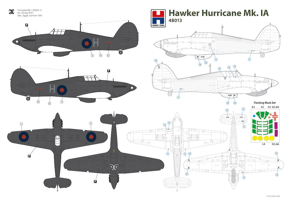 Hobby 2000 K48013 1:48 Hawker Hurricane Mk.IA