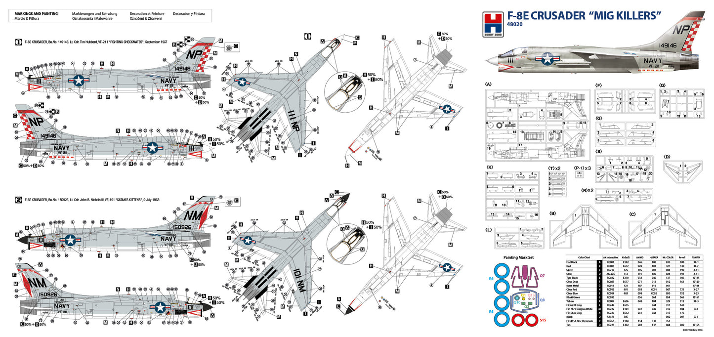 Hobby 2000 K48020 1:48 Vought F-8E Crusader 'MIG Killers'