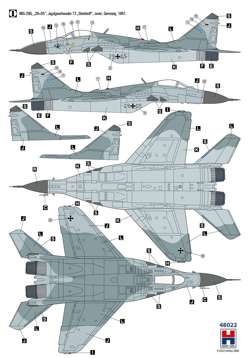 Hobby 2000 K48022 1:48 Mikoyan MiG-29 German Air Force