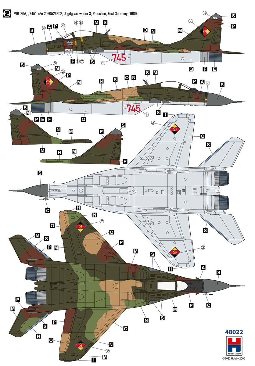 Hobby 2000 K48022 1:48 Mikoyan MiG-29 German Air Force