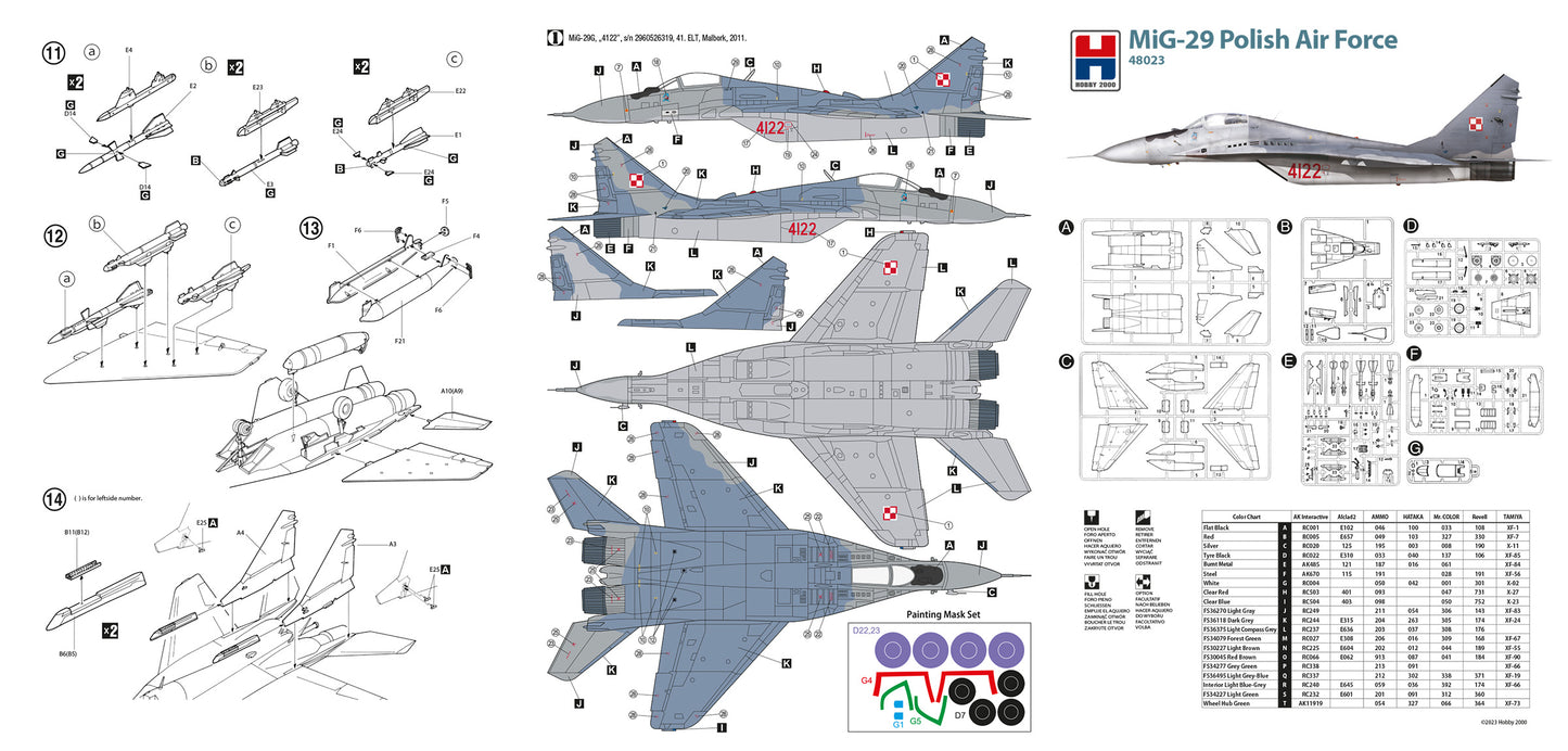 Hobby 2000 K48023 1:48 Mikoyan MiG-29 Polish Air Force