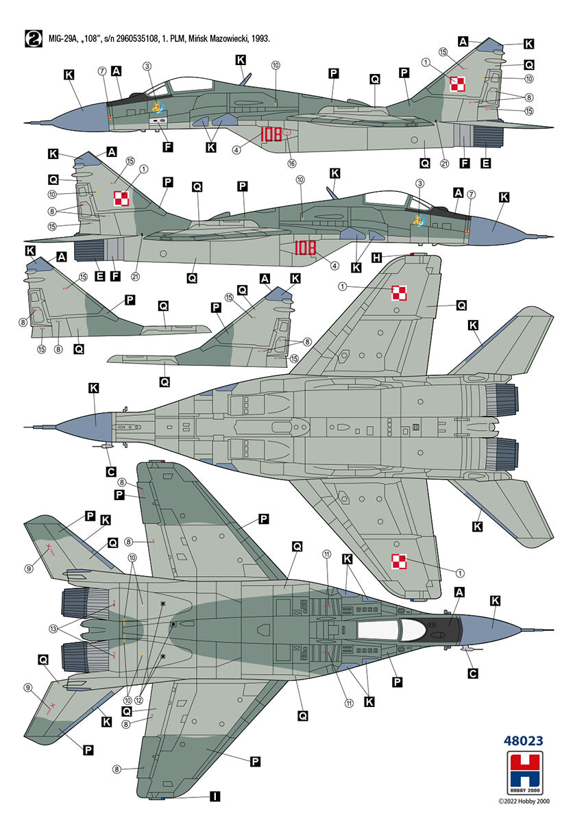 Hobby 2000 K48023 1:48 Mikoyan MiG-29 Polish Air Force