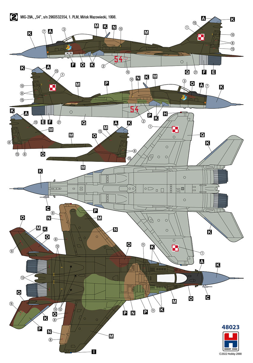 Hobby 2000 K48023 1:48 Mikoyan MiG-29 Polish Air Force