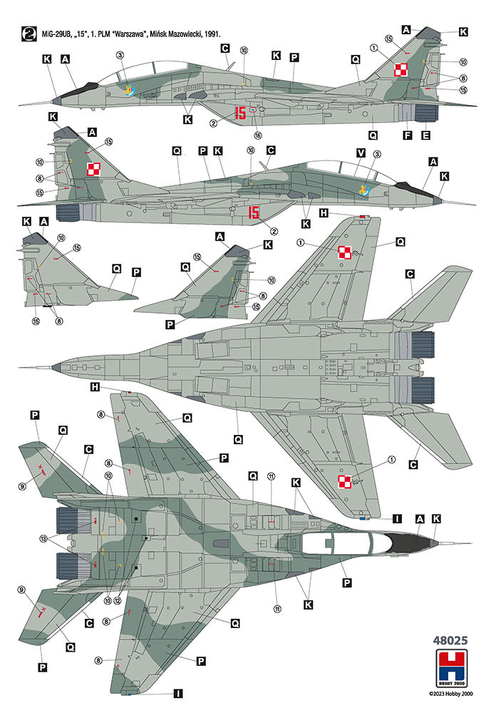 Hobby 2000 48025 1:48 Mikoyan MiG-29UB Polish Air Force