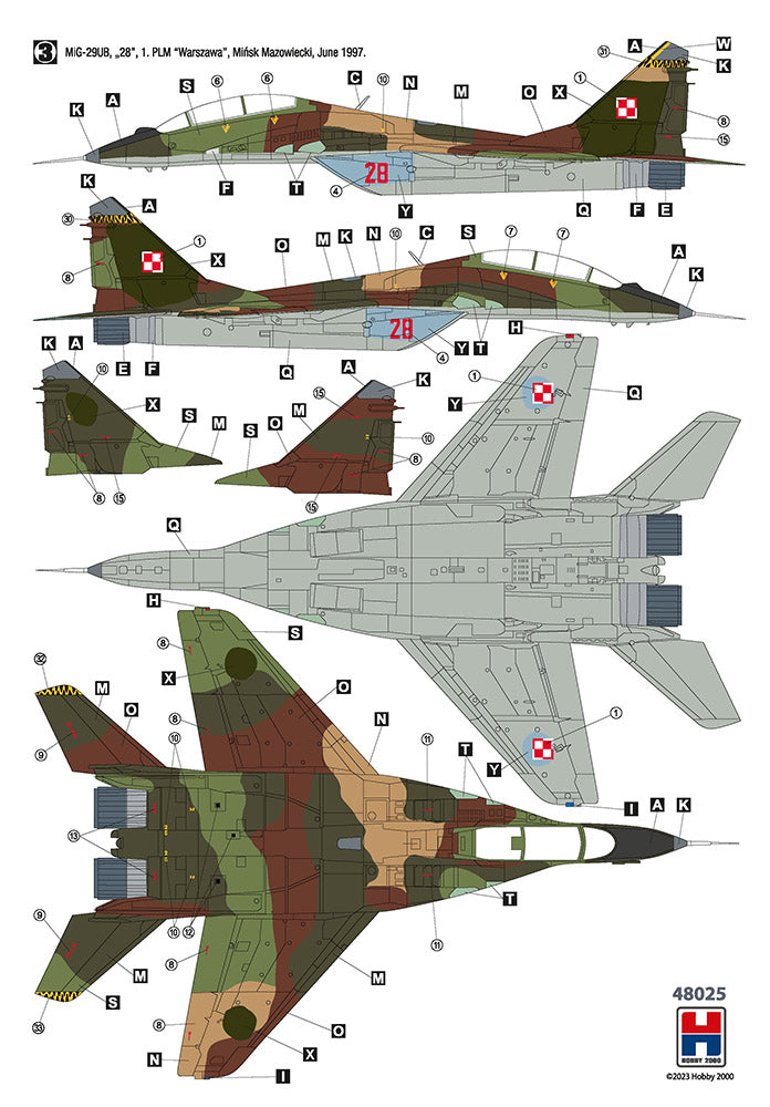 Hobby 2000 48025 1:48 Mikoyan MiG-29UB Polish Air Force