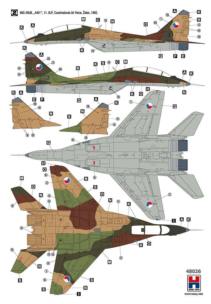 Hobby 2000 48026 1:48 Mikoyan MiG-29UB Czech & Slovak Air Force