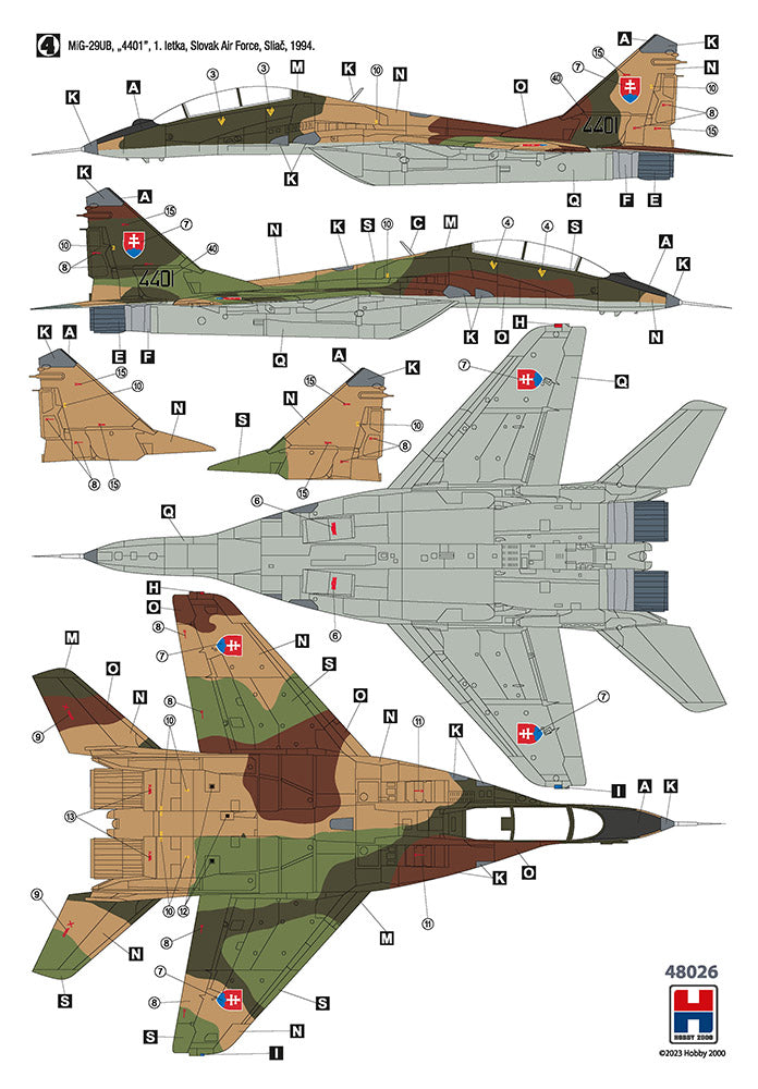 Hobby 2000 48026 1:48 Mikoyan MiG-29UB Czech & Slovak Air Force